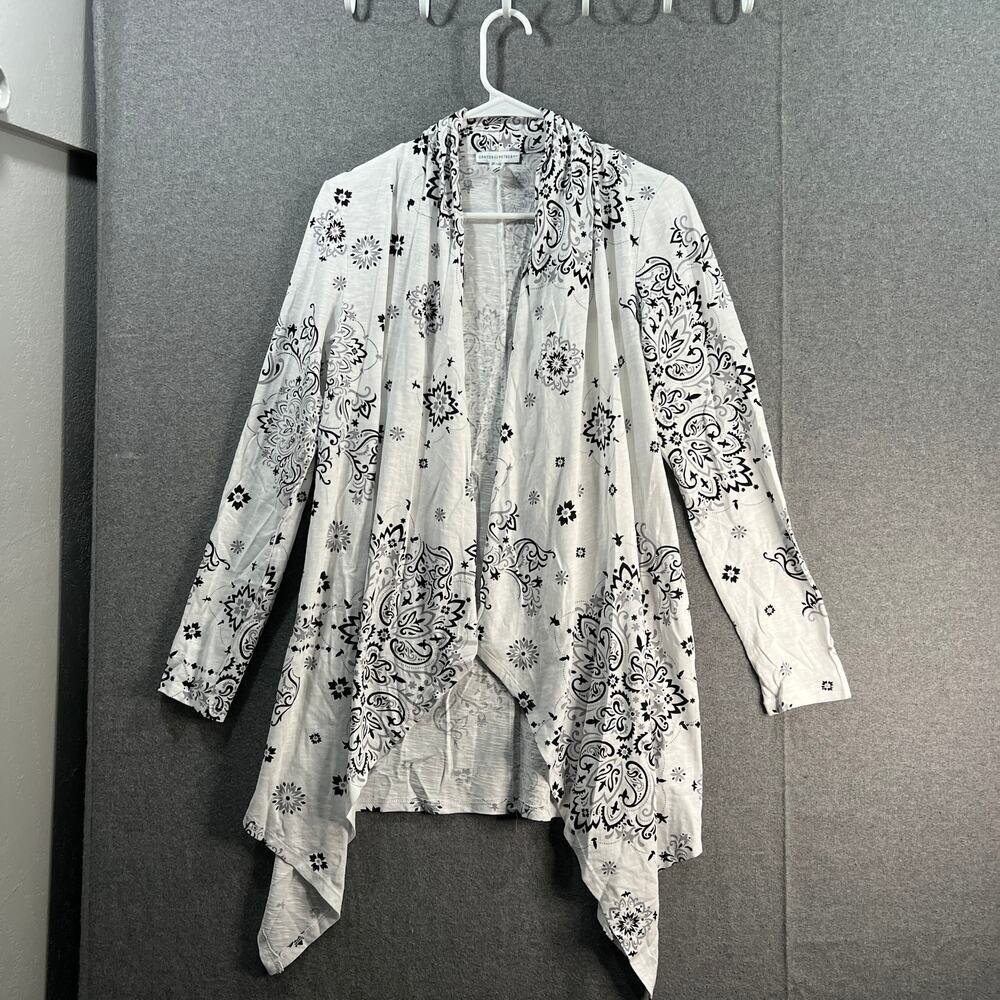 Caryon Retreat Regular Open Front Drop Shoulder Cardigan White XXS